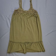 Old Navy Dress Womens M Sleeveless Crochet Neckline Pullover Knit Short Green