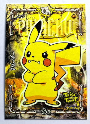 2025 POKEMON HALLOWEEN TRICK OR TREAT Prisma Card #S2 PIKACHU Glow in the  Dark