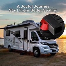 12 Feet Car D Shape Heavy Duty Seal Strip 1inch RV Slide Seal EPDM Rubber Black