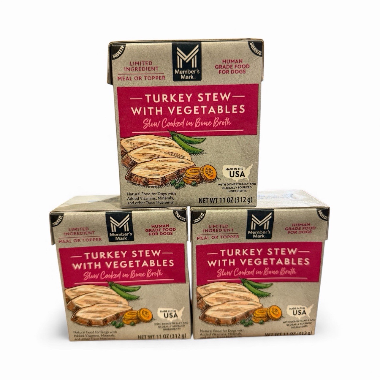 3 Pack - Member's Mark Turkey Stew with Vegetables Wet Dog F