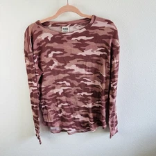 Pink Victorias Secret Pink Camo Long Sleeve Thermal Top Size XS