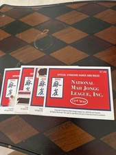 2010 National Mah Jongg League Card/Rule Standard Print Set of 4