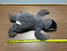 FAO Schwarz Penguin Plush Adopt A Pets 22" Laying Gray Huggable Soft 2021