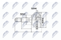 Gelenksatz Antriebswelle NTY NPZ-PE-020 FüR Peugeot 206 2A SW 2E Van 16V Hdi Eco