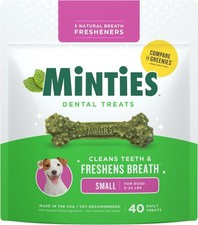 Natural Mint Dog Dental Treats - 40 Count for Clean Teeth and Fresh Breath