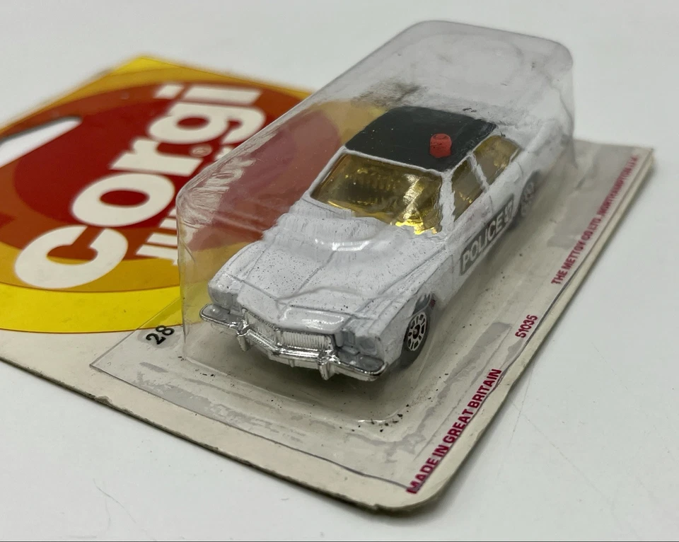 BUICK Regal US Police blanche - CORGI Juniors 28 - 1981 - Neuf sous blister MIB - Photo 3/4