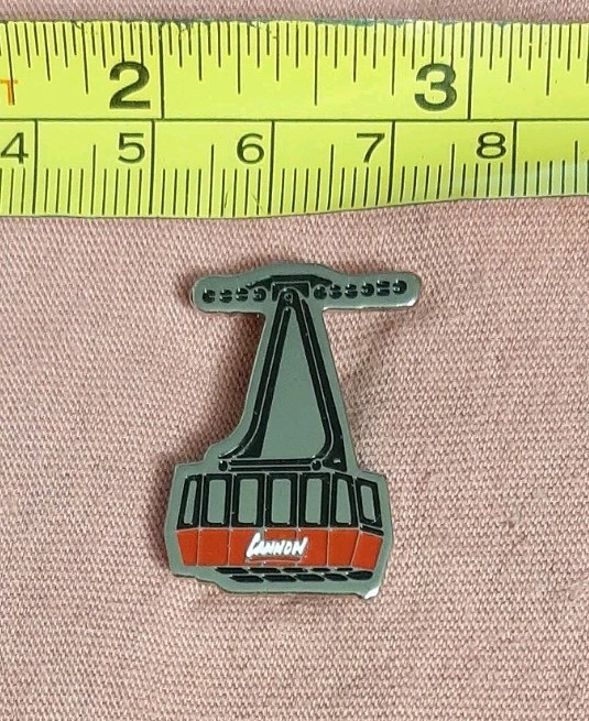 Cannon Mountain Aerial Tramway Red Gondola New Hampshire Ski Resort Souvenir Pin