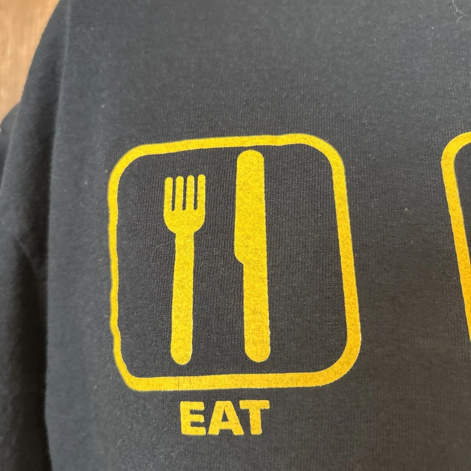 Vintage ESPN Champion Eat Sleep Watch ESPN Navy Blue Shirt Size Large Mens - Image 3 of 4