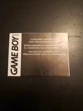 GameBoy Consumer Information Precautions Booklet DMG-USA-4 Insert Only