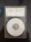 1943-S  Mercury  Silver dime coin