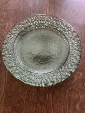 3 Fire and Light Recycled Glass Olive Moonstone Salad Plate 8.5”