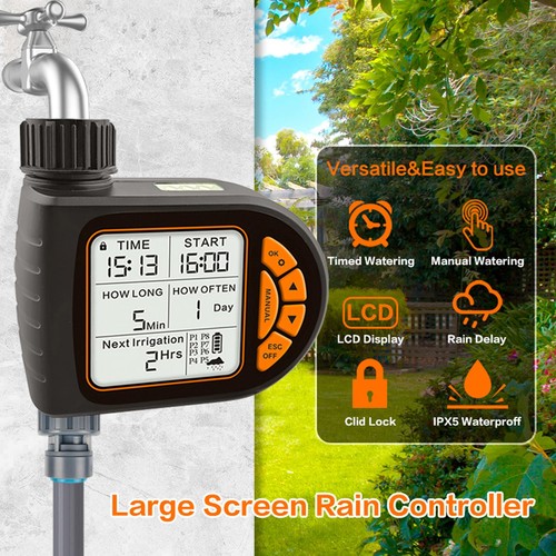 Programmable Sprinkler Timer With Rain Delay, Manual and Automatic Watering S... - Picture 2 of 9