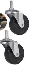 NEW Carts Chairs Ramps 4 Pack Swivel Threaded Stem Caster 3 inch Rubber Wheels
