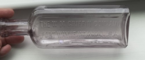 Seltene FORT WAYNE INDIANA In., WM. GRIFFIN COMPANY, lila Flasche - Bild 3 von 5