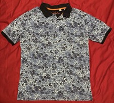 Robert Graham Men  s Classic Fit Floral Polo Shirt Size Large