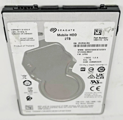 2TB SEAGATE ST2000LM007 MOBILE HDD 7mm 2,5'' SATA HDD Festplatten