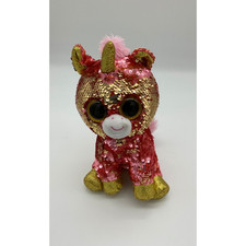Sunset the Unicorn Beanie Boo by Ty - 10 Inches, Collectible, Good Condition
