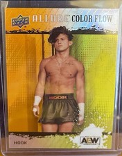 Hook 2022 Upper Deck Allure AEW Color Flow Orange Yellow Rookie RC Wrestling