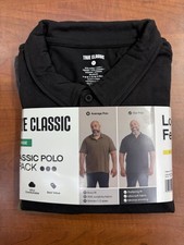 True Classic 3 Pack Classic Polo Size XL - Black/Green/Grey