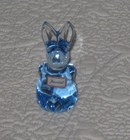 BACCARAT Crystal Spinning Rabbit Cornflower Blue-Mint Condition + Box-Pamphlet — photo 2