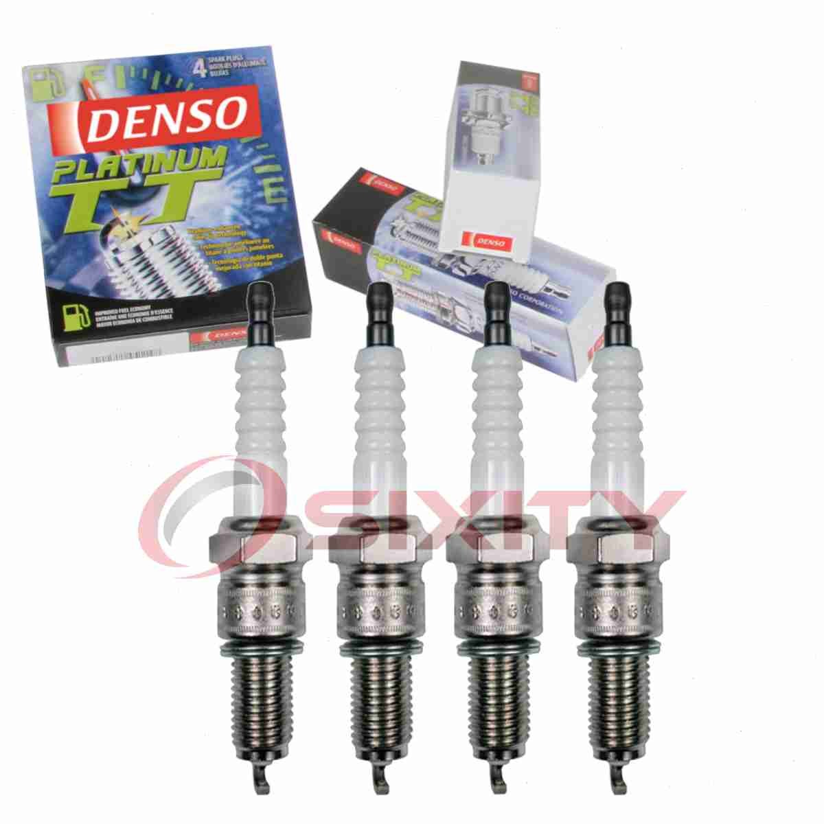 4 pc Denso Platinum TT Spark Plugs for 1966-1970 Nissan 1600 1.6L L4 sa