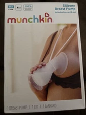 Munchkin Silicone Manual Breast Pump with Lanyard & Lid - 4oz