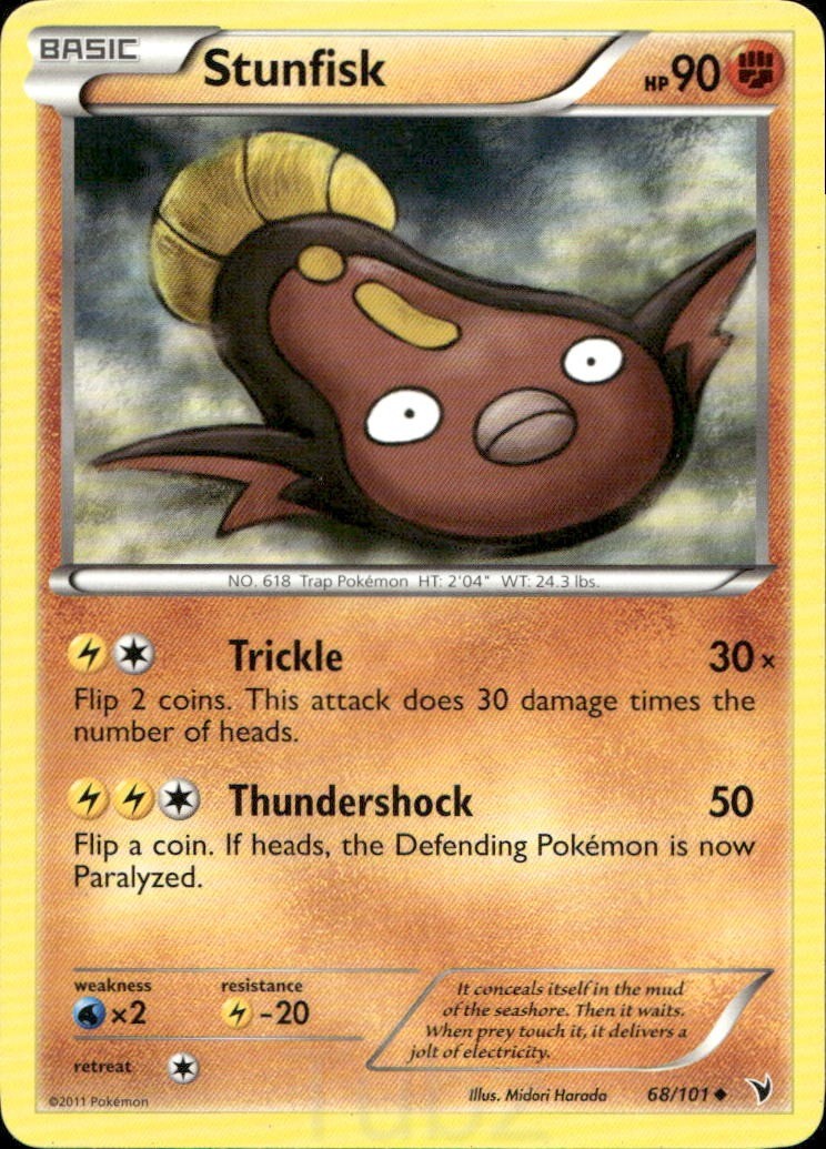 Stunfisk 68/101 Uncommon Noble Victories Pokemon Lightly Played