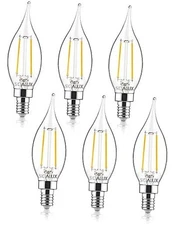  E12 LED Bulb Candelabra Base 60 watt LED 6 Count (Pack of 1) Ca10-daylight