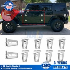 10pcs Chrome Door Hinge Cover Trim Kit Fit For Jeep Wrangler Jk 4dr 2007-2017 10pcs Chrome Door Hinge Cover Trim Kit Fit For Jeep Wrangler Jk 4dr 2007-2017