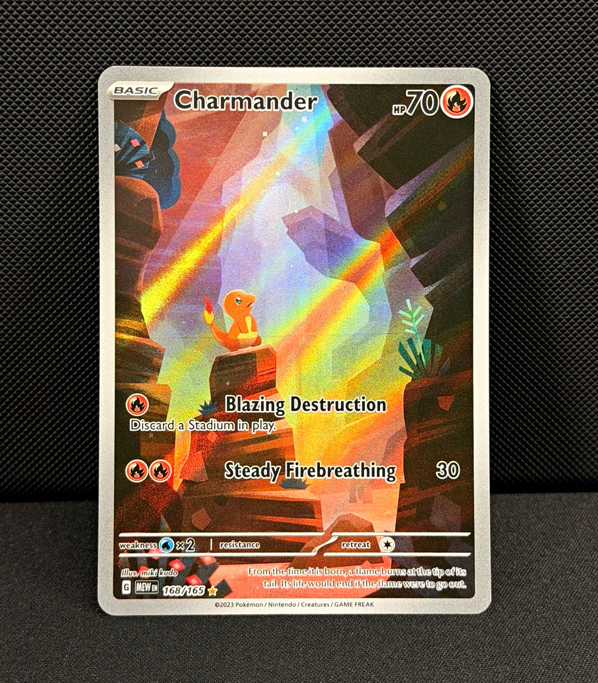 IMPERFECT NM Pokemon TCG Charmander 168/165 SV 151 Illustration Rare English