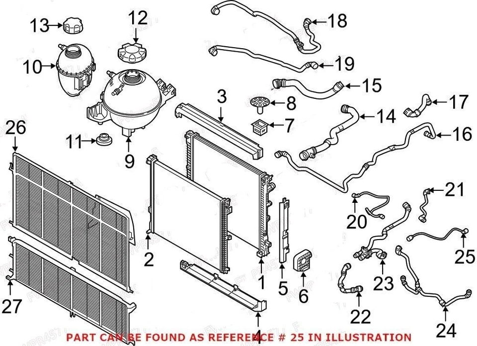 Engine Coolant Overflow Hose 17125A022D6 fits for BMW X3 X4 G01 F97 G02 - Image 3 of 4