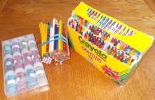 Lot of 4 Supplies 96 Crayons, 12 Glitter, Abt...