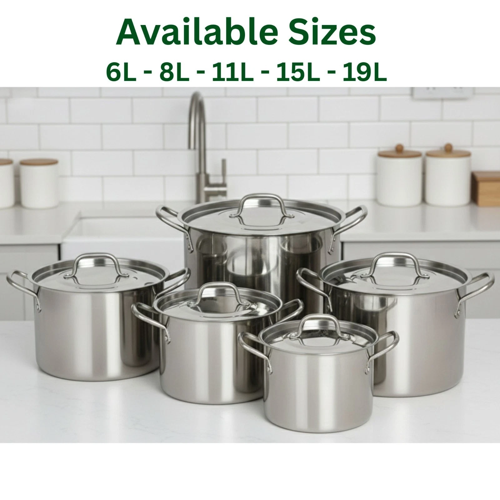 Stainless Steel Deep Stock Pot Soup Saucepan Casserole Catering Pan with Lid
Opens in a new window o
