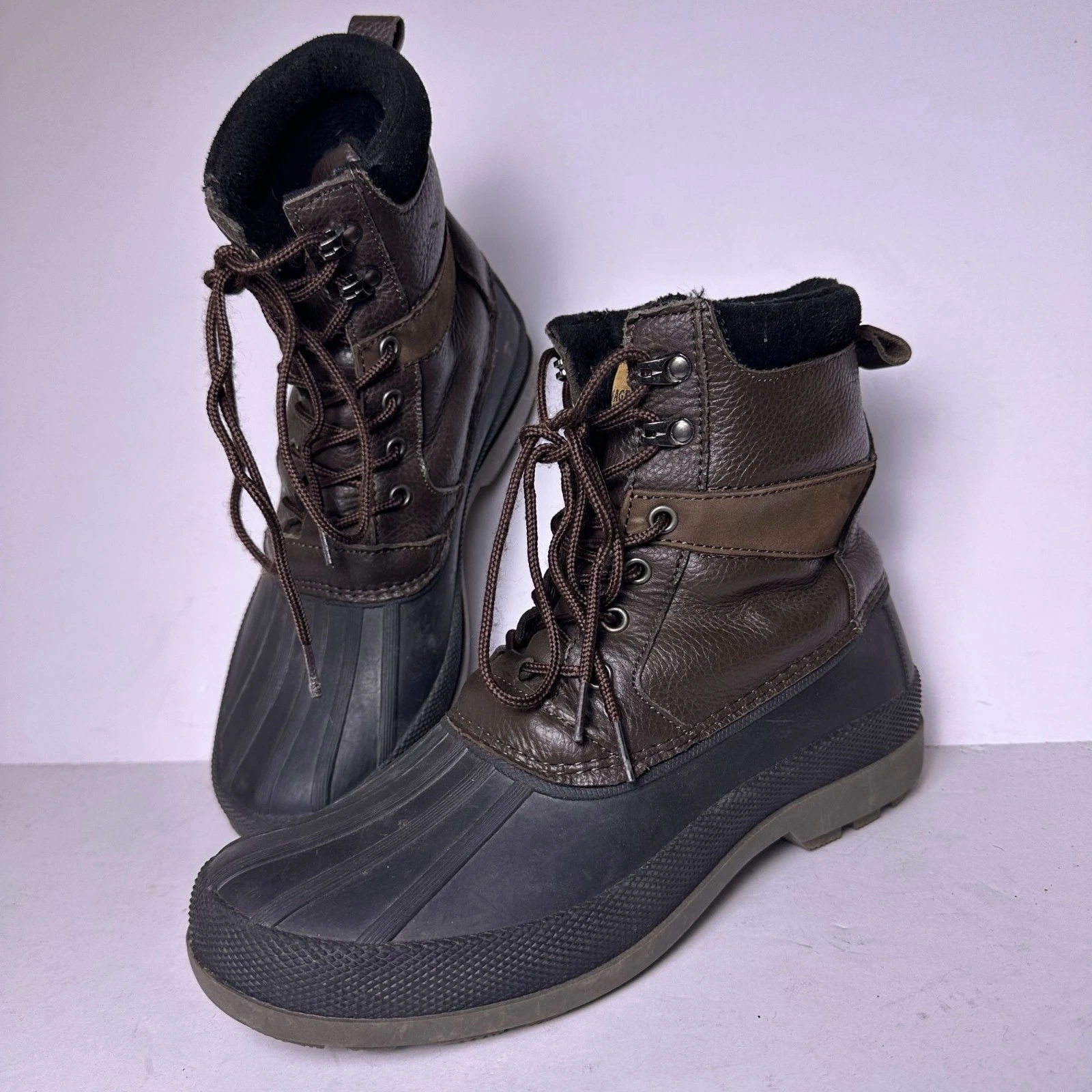 Magellan Outdoors Duck Boots Shoes Men Sz 10 Brown Waterproof Outerwear Gorpcore