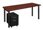 Regency Kee 72 x 24 in. Office Desk Table with Mobile Pedestal Drawer