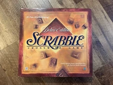 SCRABBLE Deluxe Edition Crossword Turntable Board Game (Vintage, 1999)