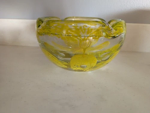 Blown Glass Vintage Ashtray Bowl