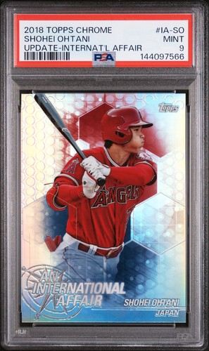 2018 TOPPS CHROME UPDATE AN INTERNATIONAL AFFAIR #IA-SO SHOHEI OHTANI PSA 9