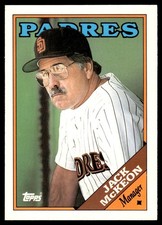 1988 Topps Traded Jack McKeon San Diego Padres #69T