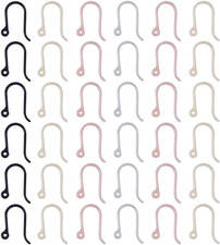 120pcs Earring Hooks, 4 Color Non-Allergenic Plastic Ear Wire Hooks Earring Find