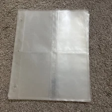 Pack of 25- 4-Pocket 3.5x5 Postcard or Photo Clear Album Pages