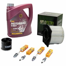 Wartung Öl für Suzuki GSX 600 F GN72 92-95 Set 4L Luftfilter Ölfilter Zündkerzen