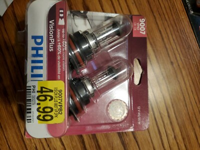 2x Philips 9007 HB5 VisionPlus Upgrade Headlight +60% More Light Bulb 65/55W 12V