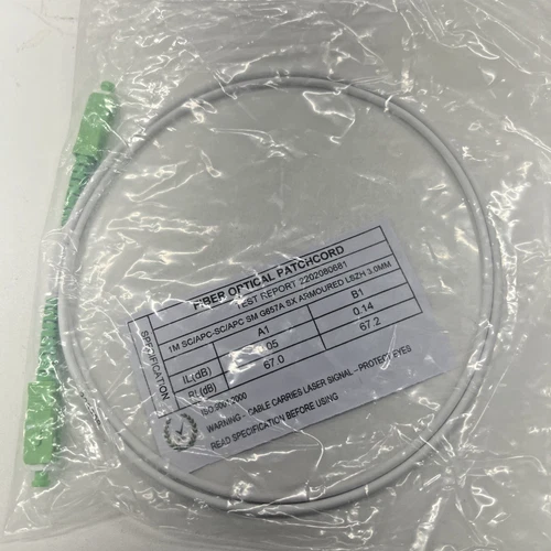 1m SC/APC-SC/APC SM G657A LSZH 3.0MM Fibre Optic patch cord cable