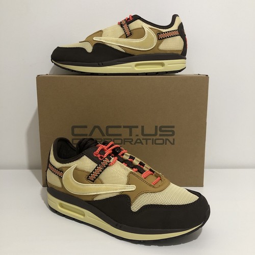 Nike Air Max 1 Travis Scott Cactus Jack Baroque Brown UK 9 ð¥ NEW FREE P&P ð | eBay