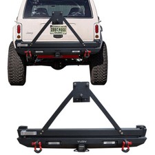 Vijay Steel Rear Bumpe Fits 1984-2001 Jeep Cherokee Xj With Tire Carrier