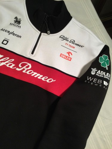 FORMULA 1 - ALPHA ROMEO F1 TEAM 1/4 zip Sweater (XXL) with adjustable Cap - Picture 8 of 18