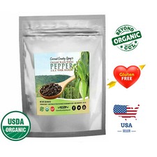 Organic Black Peppercorns Whole, Premium Organic Black Pepper for Grinder
