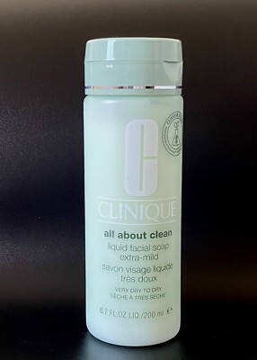 Clinique All About Clean Liquid Facial Soap Extra-Mild 6.7 oz / 200 ml Full Size