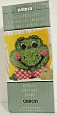 Natura Latch Hook Caron Froggy 12"X12" NOS